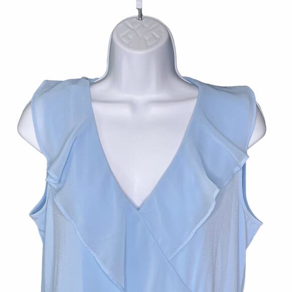 Calvin Klein Surplice Tank Top Light Blue Medium - Picture 3 of 6